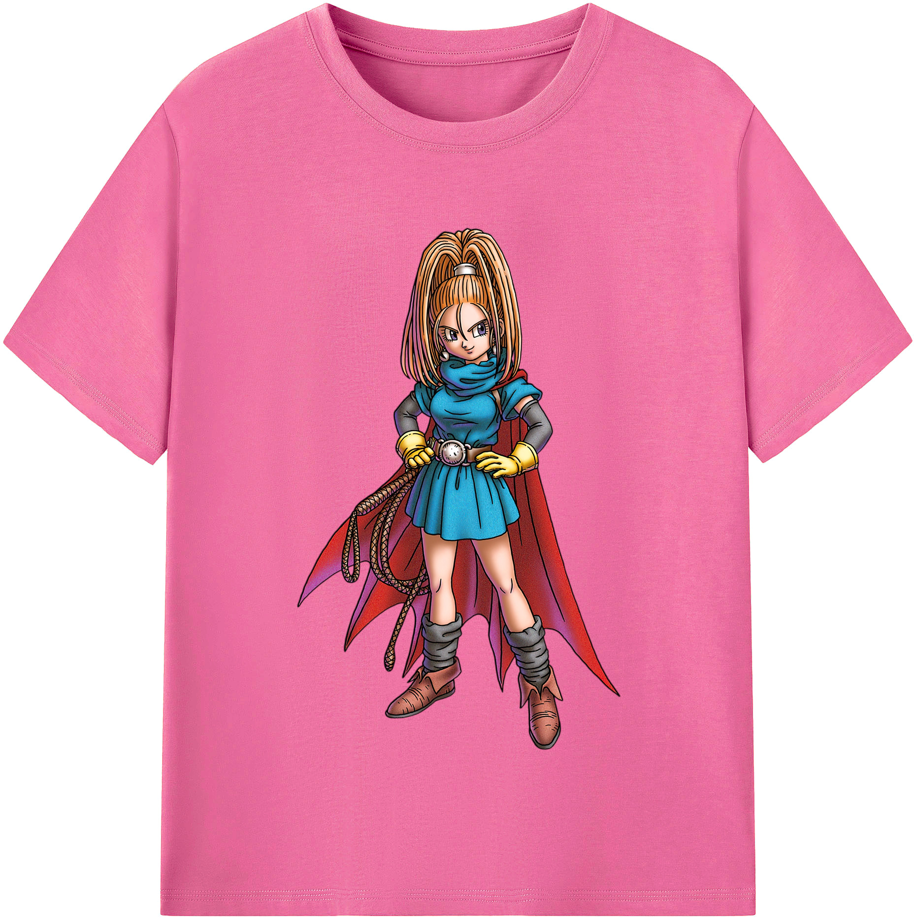 （画像用） ドラゴンクエスト Doragon Kuesuto Dragon Quest レディースカジュアルプリントTシャツ（綿100％）